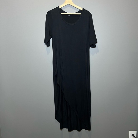 Torrid Plus Size Black Long Dress with High Cut Slit Size 1 - Picture 1 of 10